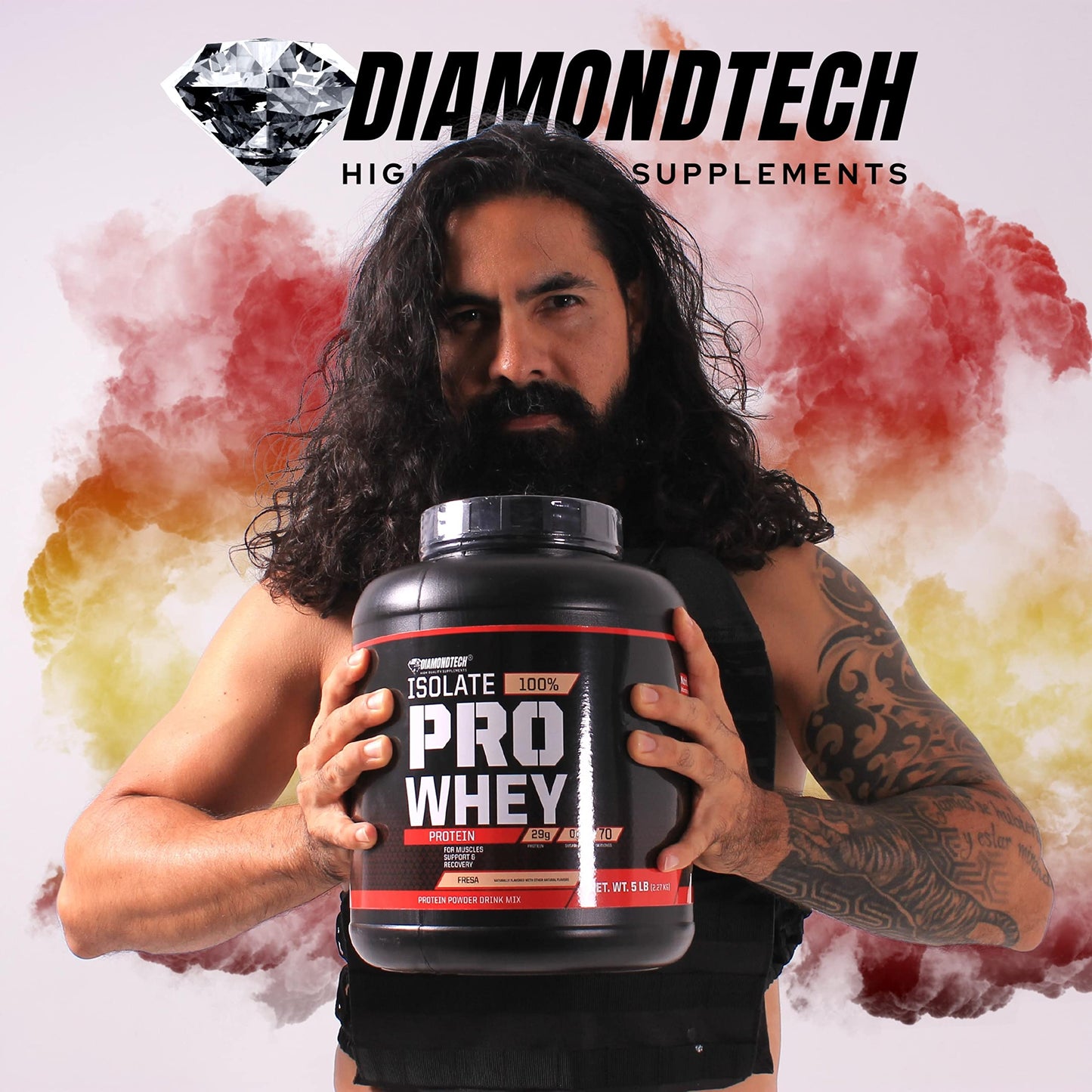 Diamondtech Proteína Pro Whey Isolate 5lbs (2.27kg) 70 servicios (VAINILLA)